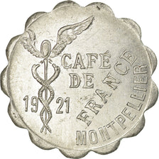 Moneda, Francia, Café de France, Montpellier, 10 Centimes, 1921, EBC+