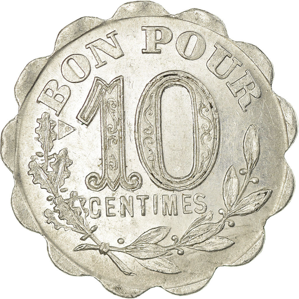 Moneda, Francia, Café de France, Montpellier, 10 Centimes, 1921, EBC+