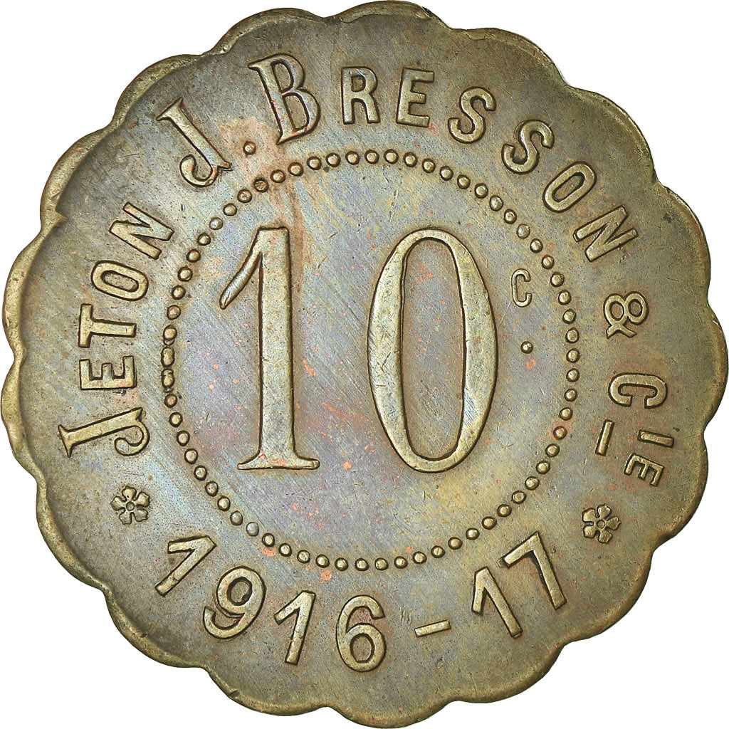 Moneta, Francia, Jeton J. Bresson & Cie., Montpellier, 10 Centimes, 1916-17