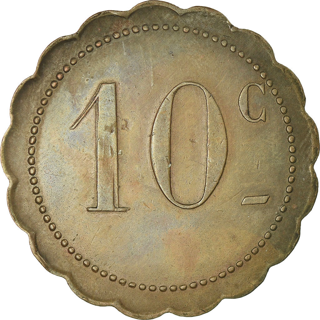 Moneta, Francia, Jeton J. Bresson & Cie., Montpellier, 10 Centimes, 1916-17
