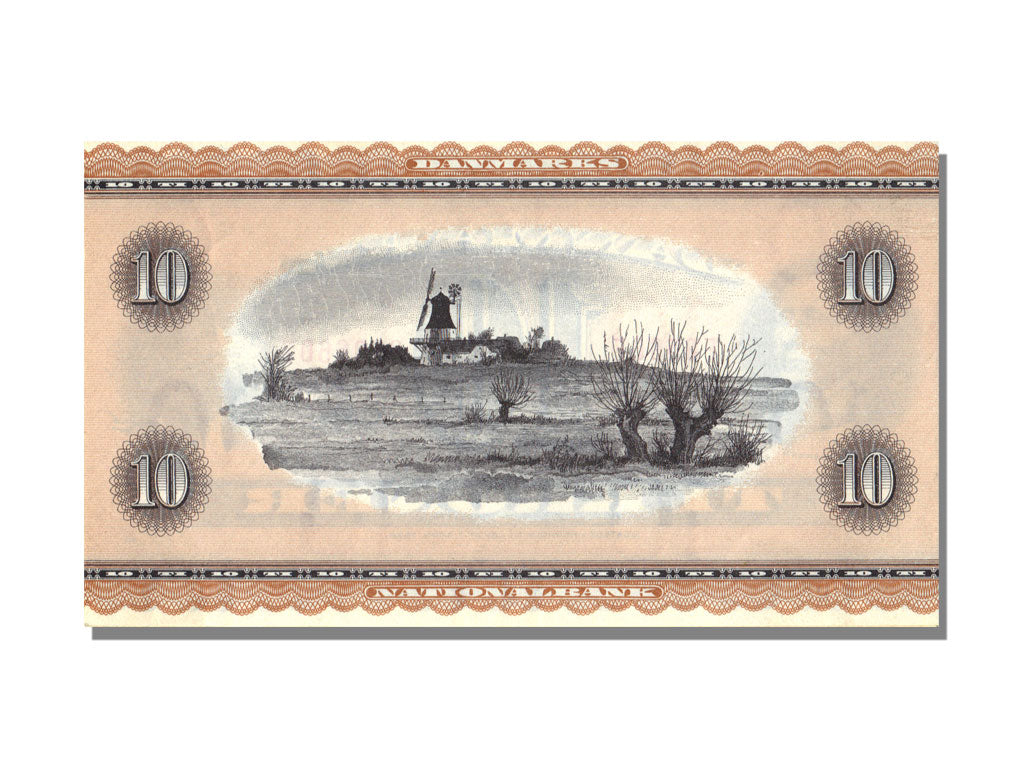 Denmark, 10 Kroner, KM #44l, UNC(65-70), F8596F