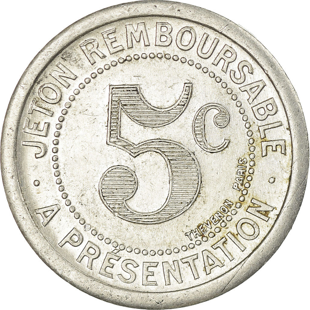 Coin, France, Mercerie Lyonnaise, Montpellier, 5 Centimes, AU(55-58), Aluminium
