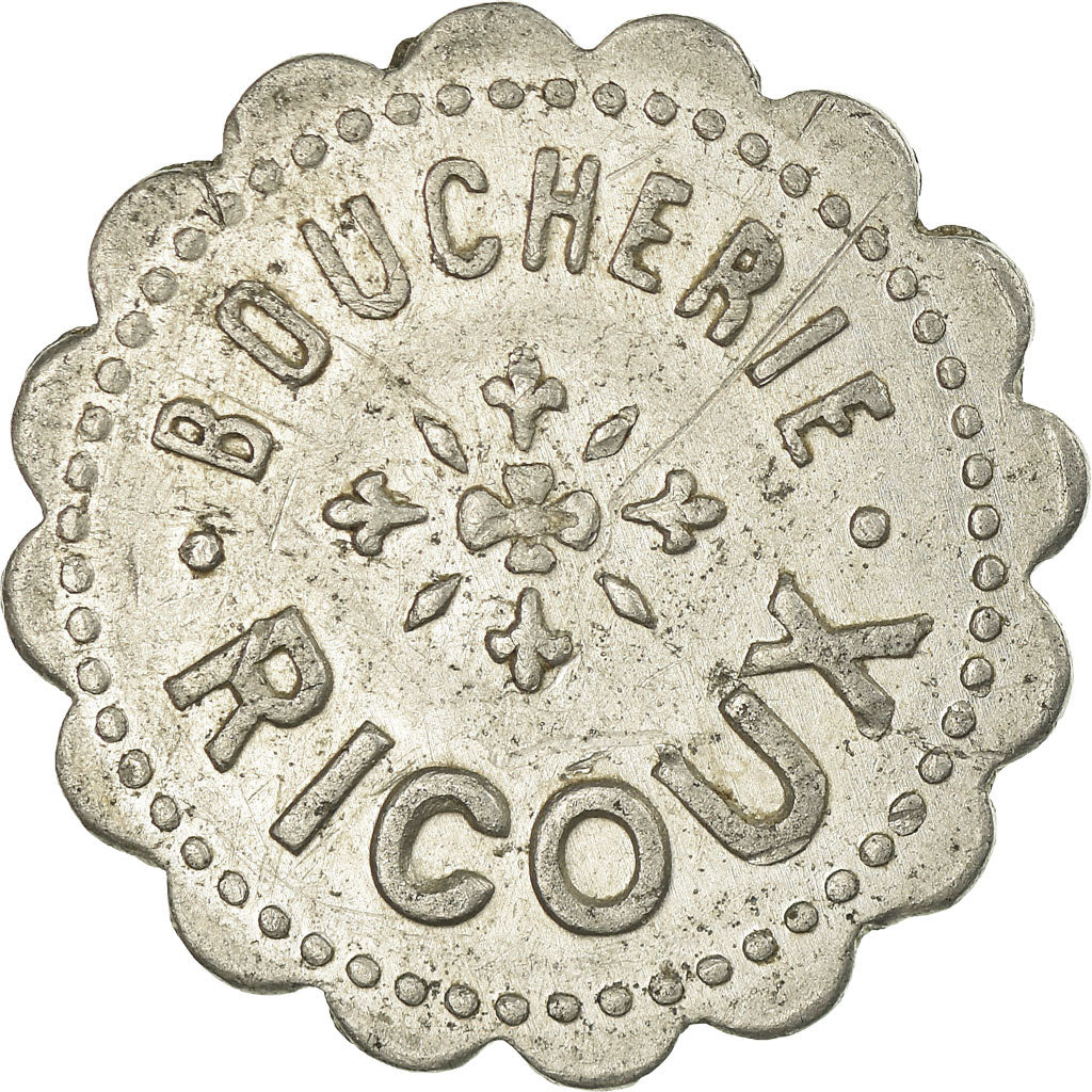 Coin, France, Boucherie RICOUX, Uncertain Mint, 25 Centimes, EF(40-45)