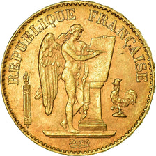 Moneta, Francja, Génie, 20 Francs, 1896, Paris, AU(55-58), Złoto, KM:825