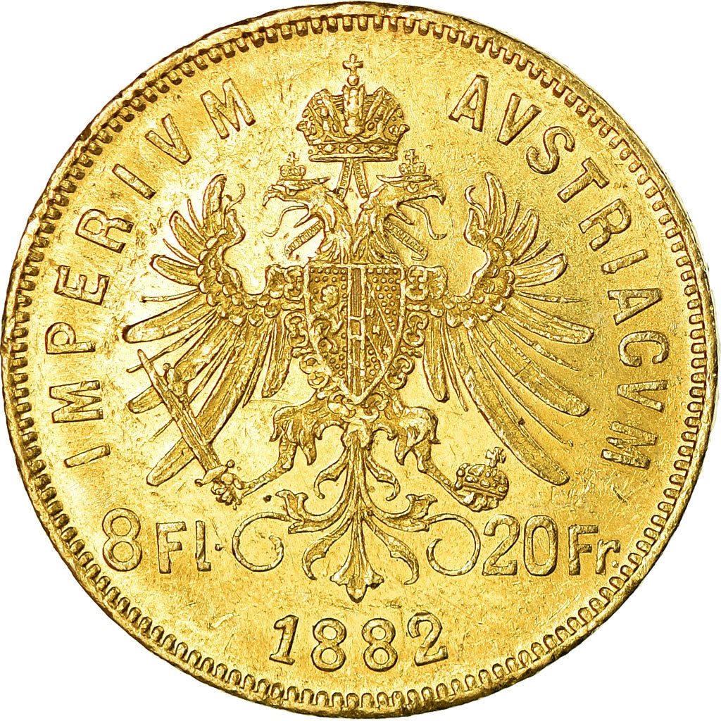 Monnaie, Autriche, Franz Joseph I, 8 Florins-20 Francs, 1882, TTB+, Or, KM:2269