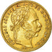 Munten, Hongarije, Franz Joseph I, 8 Forint 20 Francs, 1889, Kormoczbanya, ZF+
