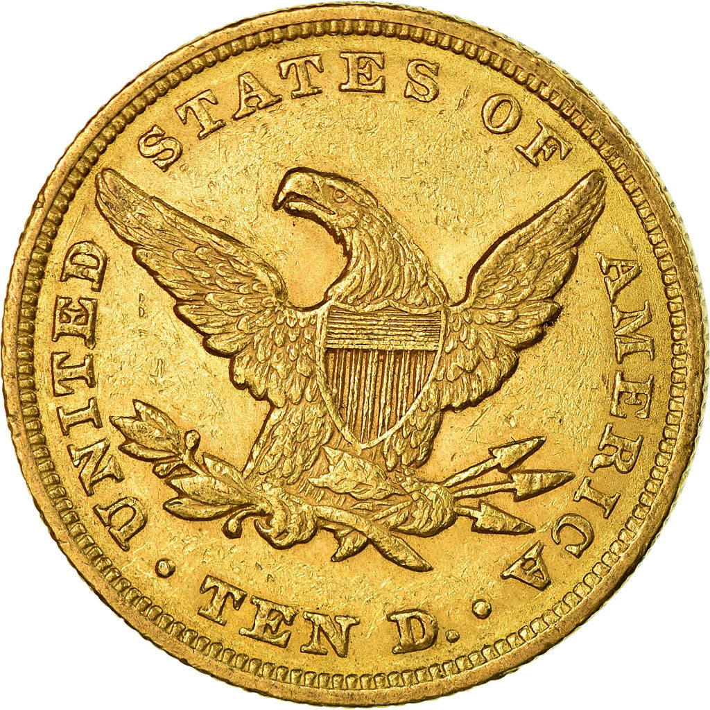 Monnaie, États-Unis, Coronet Head, $10, Eagle, 1853, Philadelphie, TTB+, Or