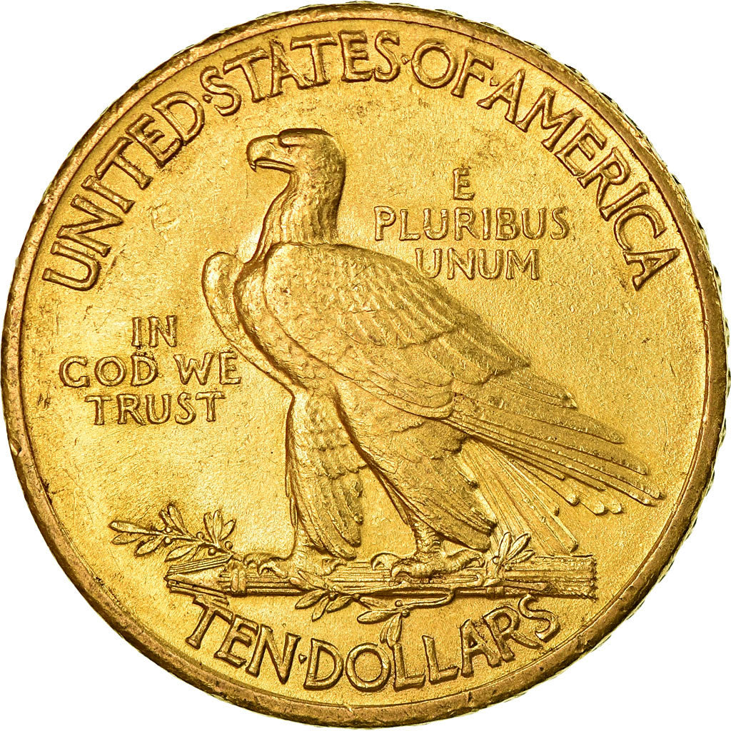 Moneda, Estados Unidos, Indian Head, $10, Eagle, 1908, Philadelphia, SC, Oro