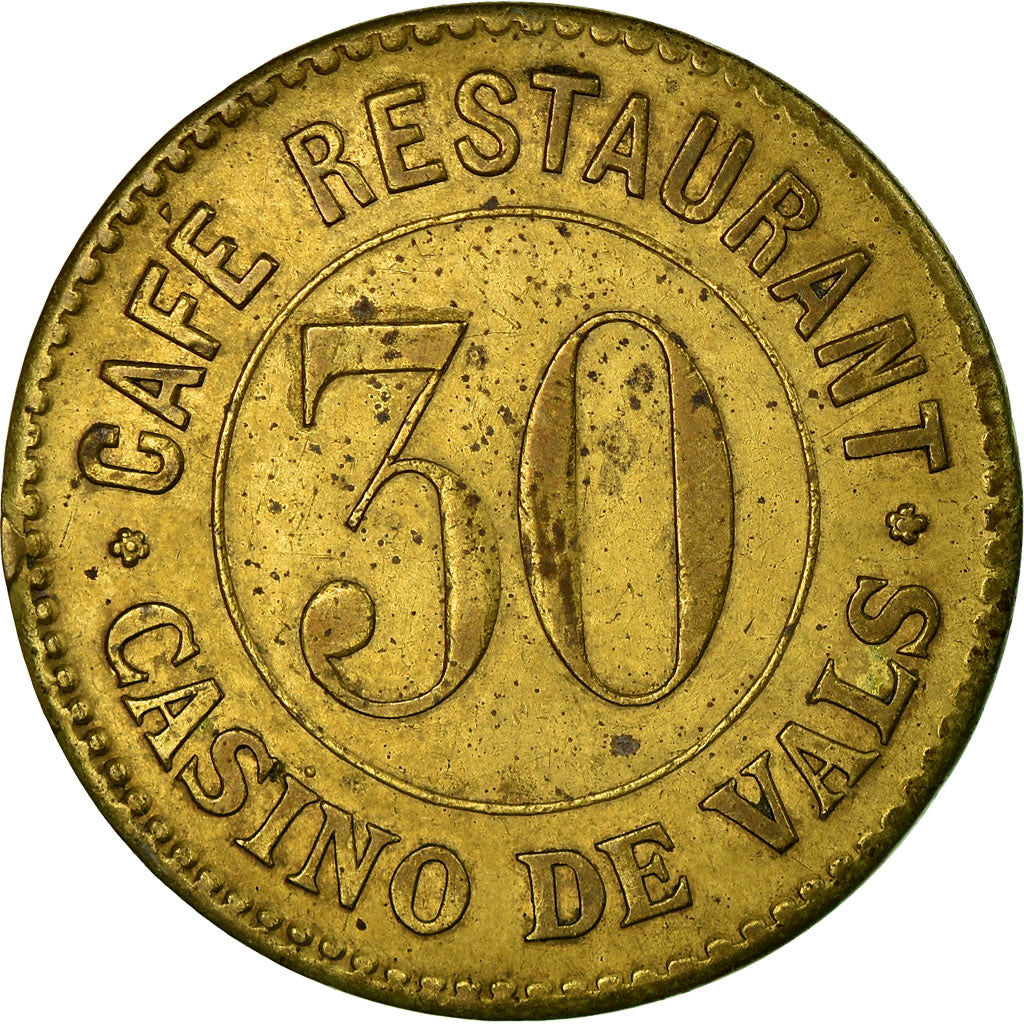Monnaie, France, Casino de Vals, Café Restaurant, Vals-les-Bains, 30 Centimes