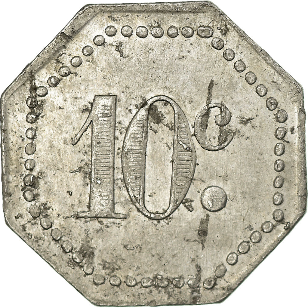 Monnaie, France, Cantine des Vaux-de-Vère, Athis-de-l'Orne, 10 Centimes, TTB+