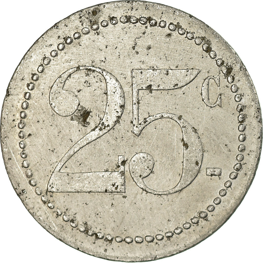 Monnaie, France, Cantine des Vaux-de-Vère, Athis-de-l'Orne, 25 Centimes, TTB