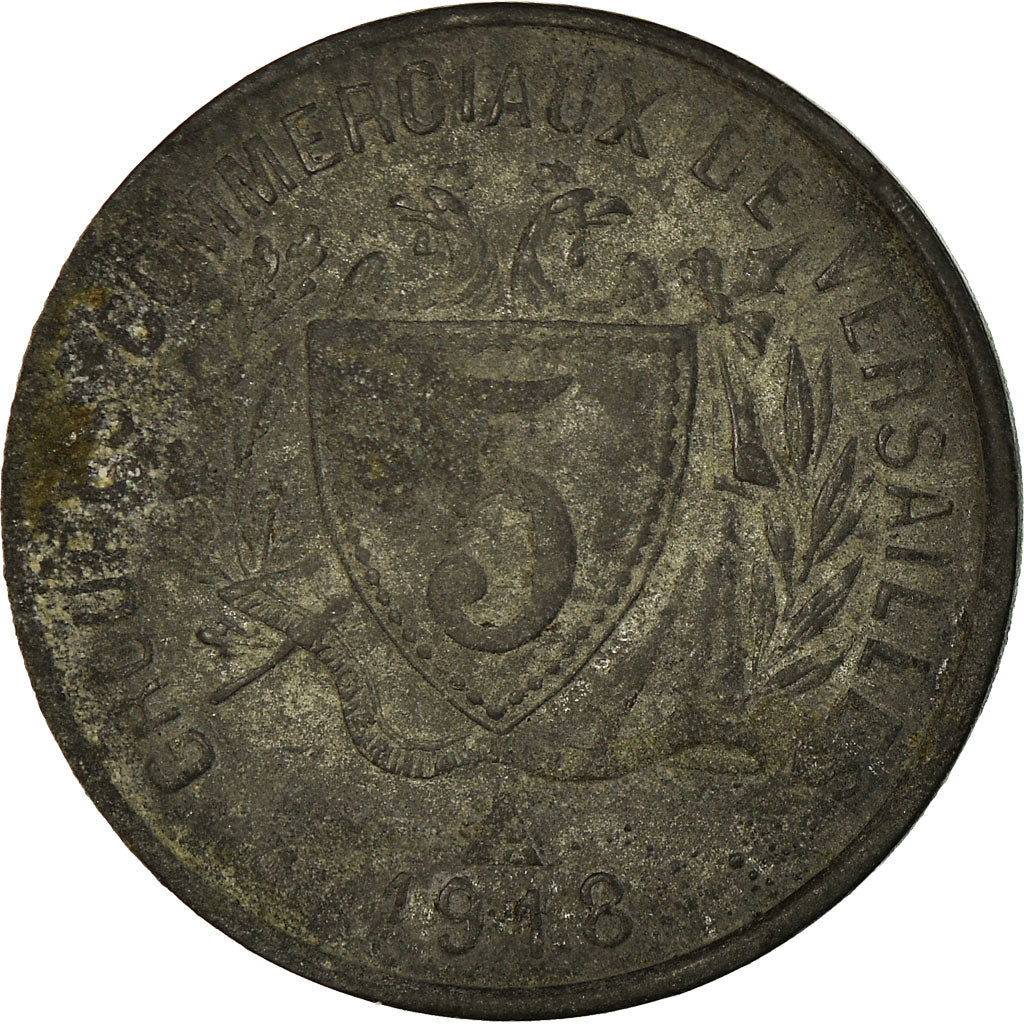 Coin, France, Groupes Commerciaux, Versailles, 5 Centimes, 1918, EF(40-45)