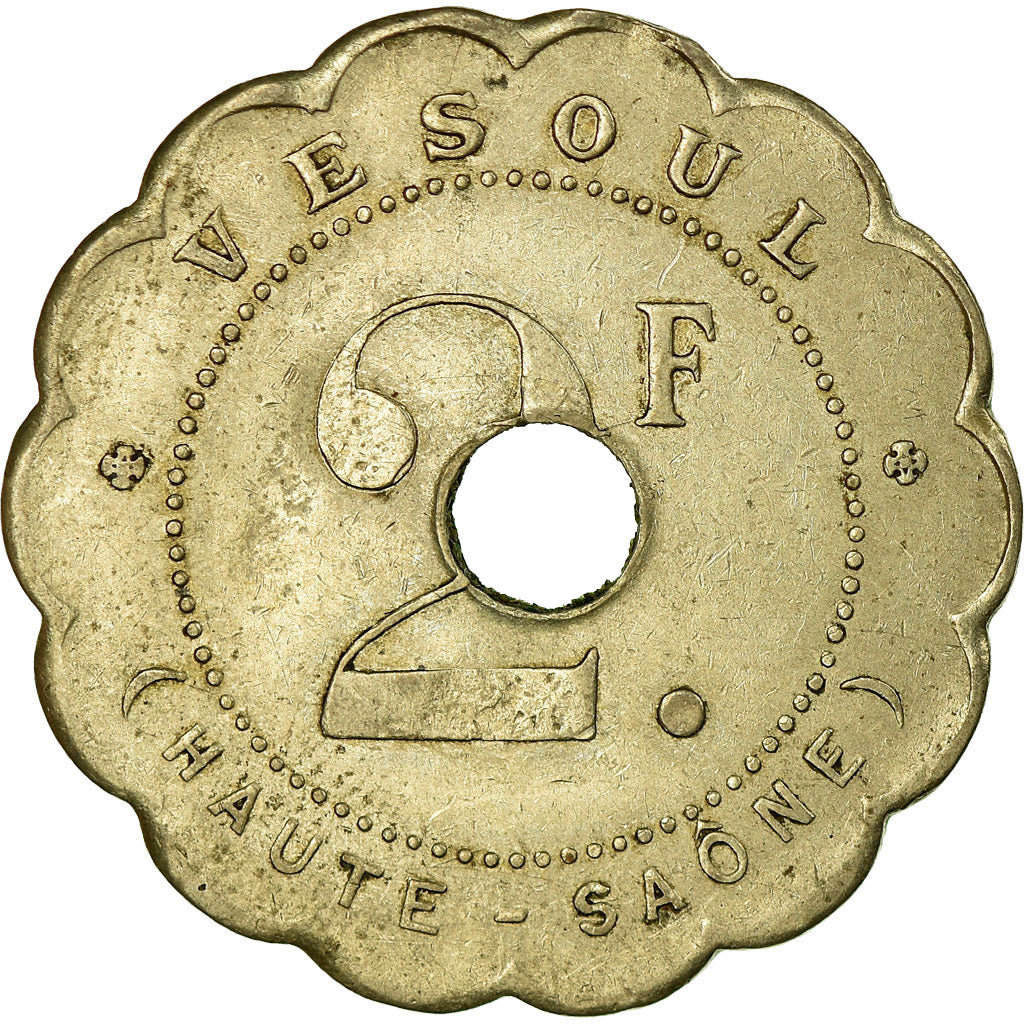 Moeda, França, Soc. Coop. des Employés de Chemin de Fer, Vesoul, 2 Francs