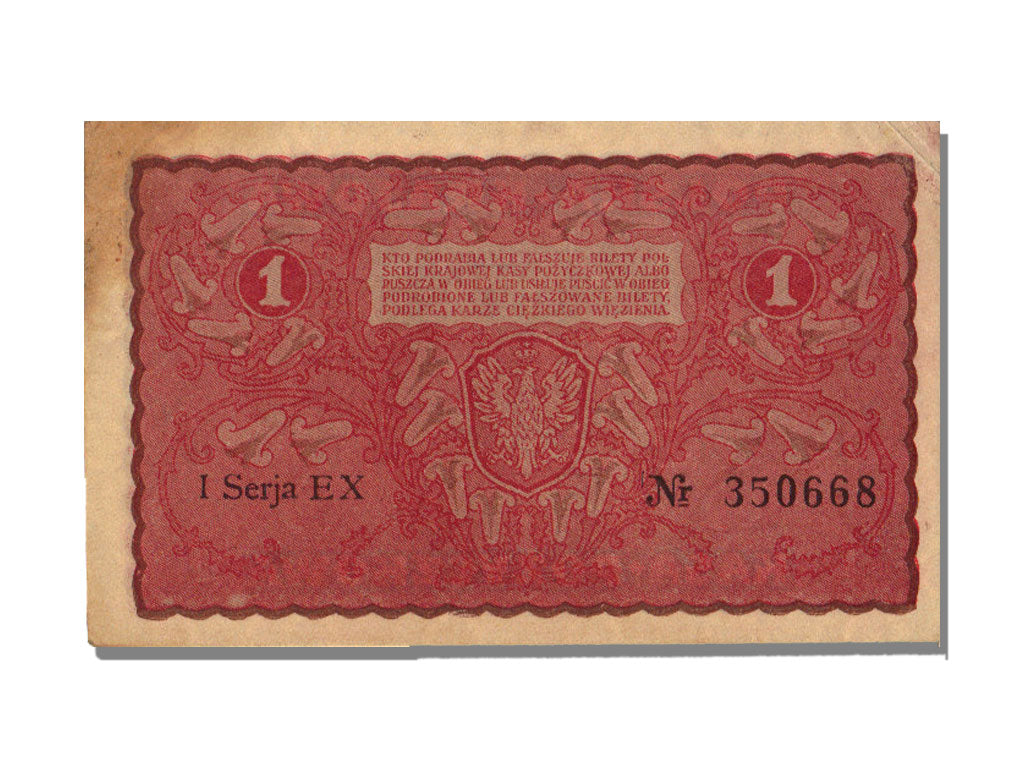 Poland, 1 Marka, 1919, KM #23, 1919-08-23, EF(40-45), EX