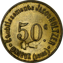 Münze, Frankreich, Etablissements Jacob HOLTZER, Unieux, 50 Centimes, SS+
