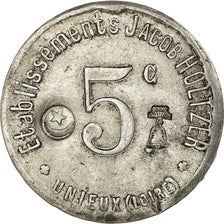 Coin, France, Etablissements Jacob HOLTZER, Unieux, 5 Centimes, VF(30-35)
