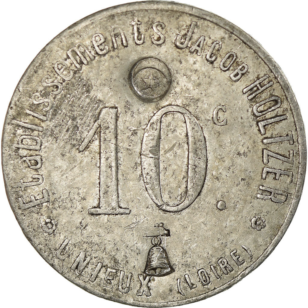 Coin, France, Etablissements Jacob HOLTZER, Unieux, 10 Centimes, EF(40-45)