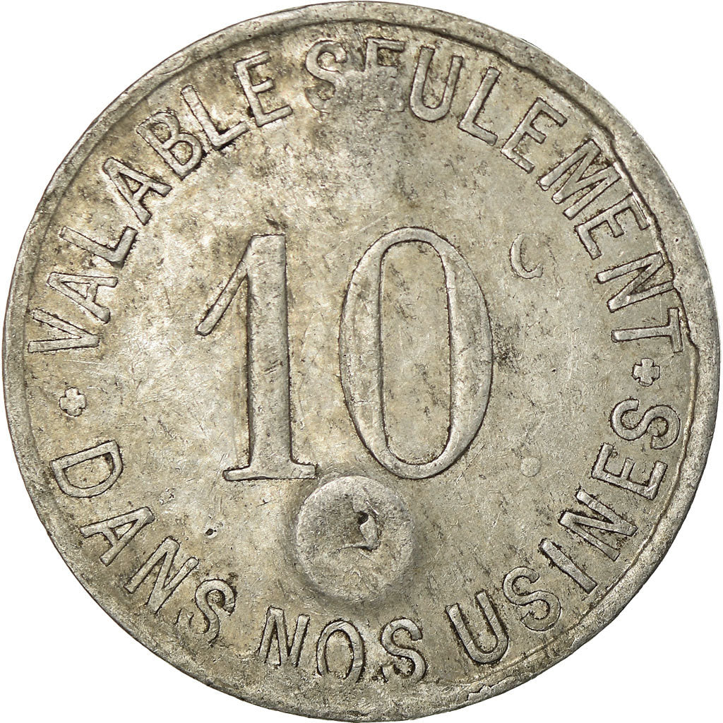 Coin, France, Etablissements Jacob HOLTZER, Unieux, 10 Centimes, EF(40-45)