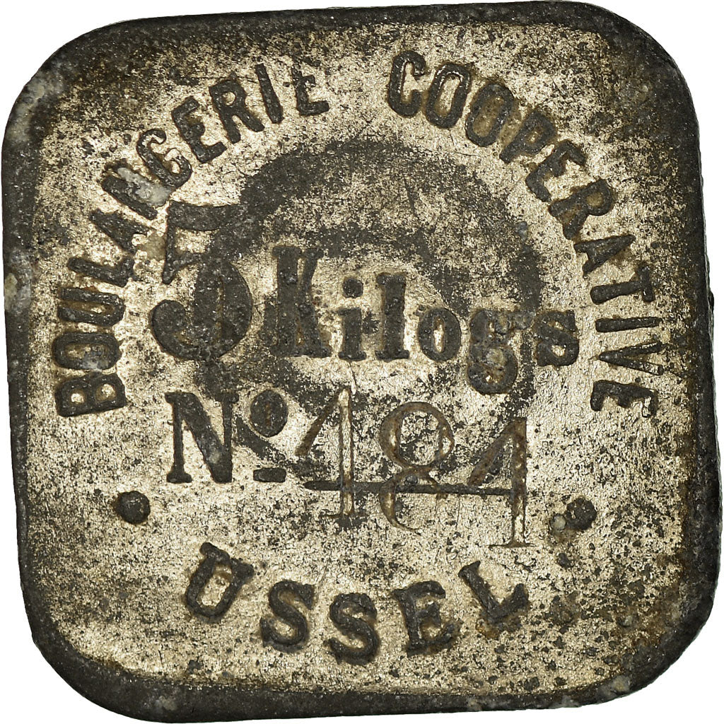 Münze, Frankreich, Boulangerie Coopérative, Ussel, 5 Kilos, SS, Nickel plated