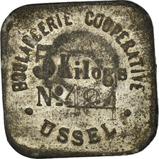 Münze, Frankreich, Boulangerie Coopérative, Ussel, 5 Kilos, SS, Nickel plated