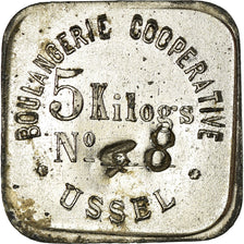 Moeda, França, Boulangerie Coopérative, Ussel, 5 Kilos, AU(55-58), Nickel