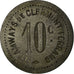 Moneta, Francia, Tramways, Clermont-Ferrand, 10 Centimes, BB+, Zinco, Elie:70.2