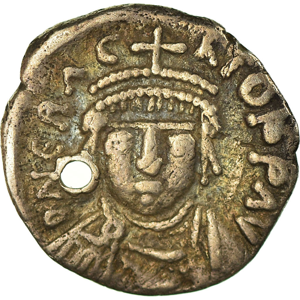 Monnaie, Héraclius, Héraclius Constantin et Martine, Half Siliqua, 610-641