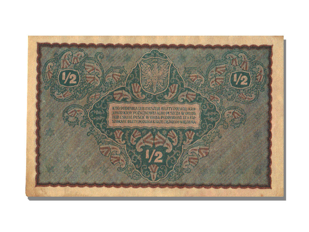 Poland, 1/2 Marki, 1920, KM #30, 1920-02-07, UNC(65-70)