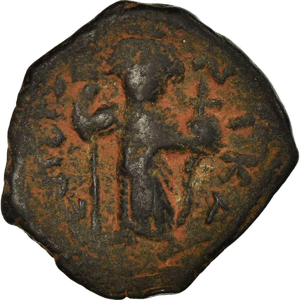Coin, Constans II, Follis, 641-668 AD, Constantinople, VF(30-35), Copper
