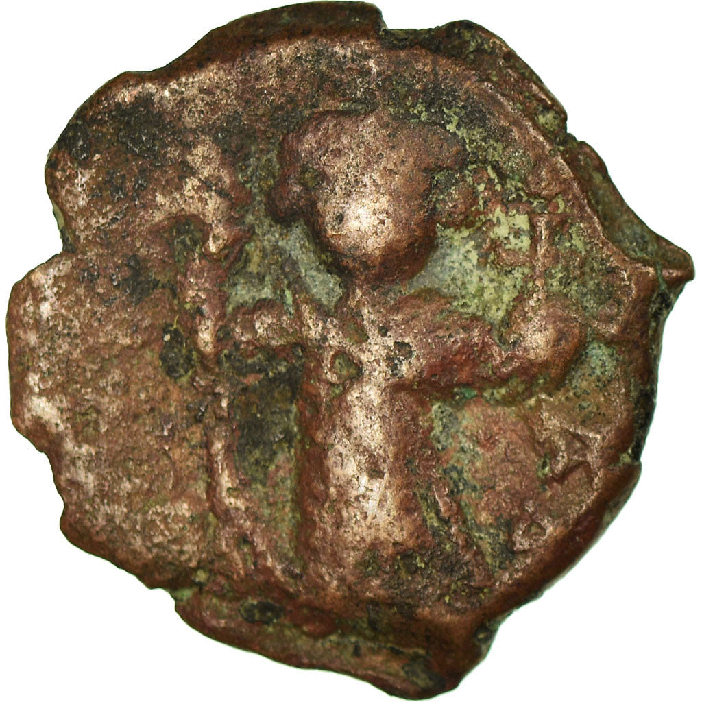 Coin, Constans II, Follis, 641-668 AD, Constantinople, VF(20-25), Copper