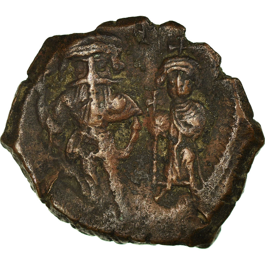 Coin, Constans II and Constantine IV, Follis, 656-657, Constantinople