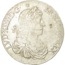 Moneta, Francia, Louis XIV, Écu au buste juvénile, 1664, Rennes, MB, Argento