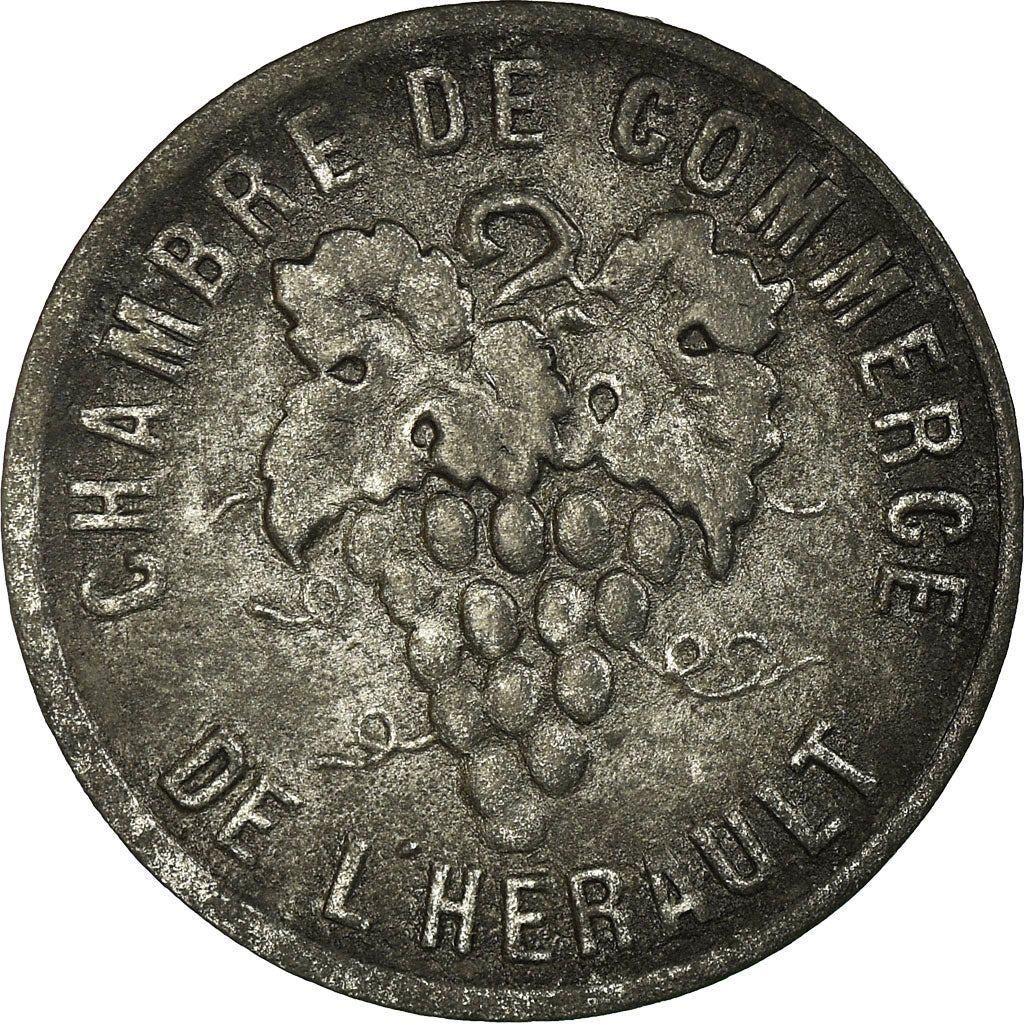 Münze, Frankreich, Chambre de Commerce de l'Hérault, 5 Centimes, SS+, Zinc