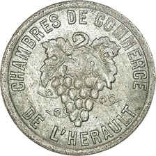 Moneda, Francia, Chambres de Commerce de l'Hérault, 5 Centimes, MBC+, Aluminio