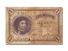 Billet, Pologne, 1 Zloty, 1919, 1919-02-28, KM:51, TTB+