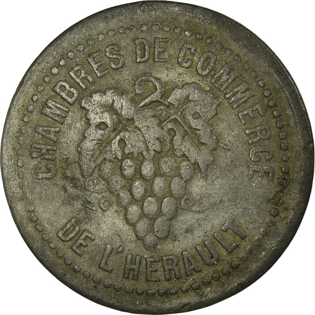 Münze, Frankreich, Chambres de Commerce de l'Hérault, 10 Centimes, SS, Zinc