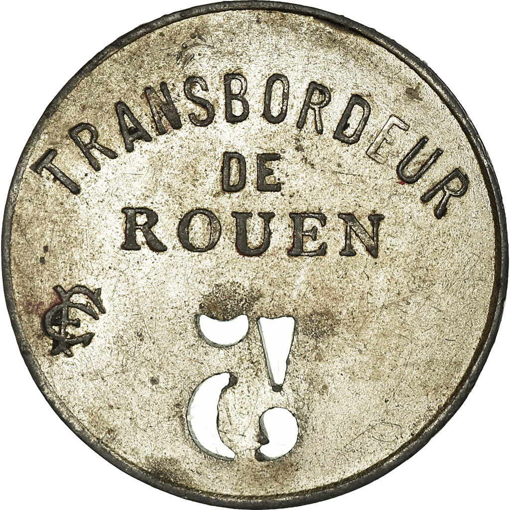 Moneta, Francia, Transbordeur de Rouen, Rouen, 5 Centimes, BB+, Nickel plated