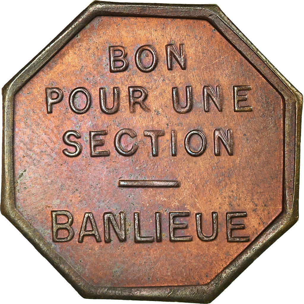 France, Jeton, Rouen, Tramways de rouen, Bon pour une Section, Banlieue, SUP