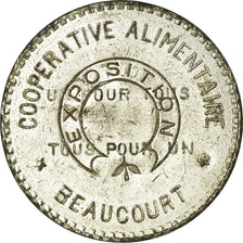 Monnaie, France, Coopérative Alimentaire, Beaucourt, 10 Centimes, TTB+, Laiton