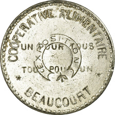 Monnaie, France, Coopérative Alimentaire, Beaucourt, 20 Centimes, TTB+, Laiton