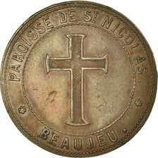 France, Token, Beaujeu, Paroisse de Saint-Nicolas, AU(55-58), Copper