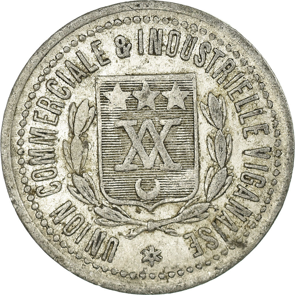 Monnaie, France, Union Commerciale et Industrielle, Le Vigan, 10 Centimes, TTB