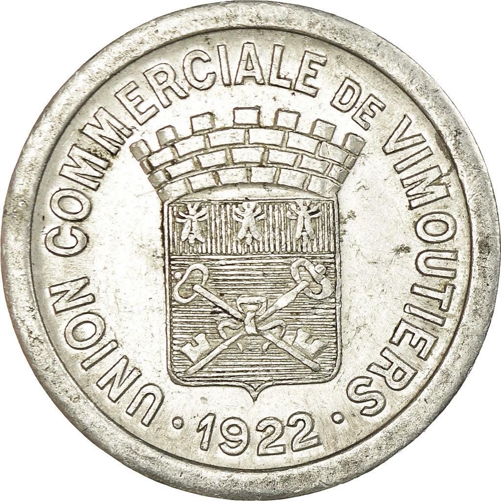 Moneta, Francja, Union Commerciale, Vimoutiers, 10 Centimes, 1922, AU(50-53)