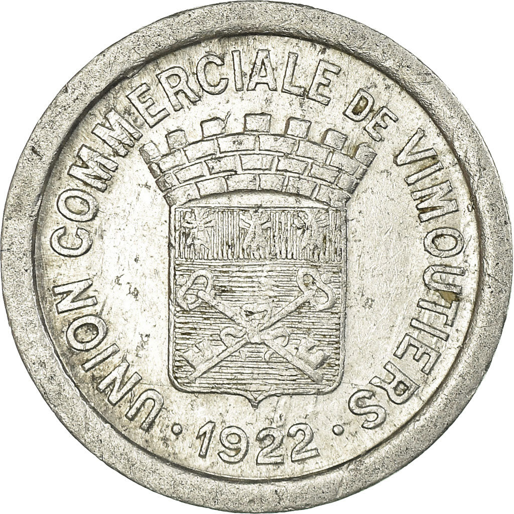 Monnaie, France, Union Commerciale, Vimoutiers, 5 Centimes, 1922, TTB