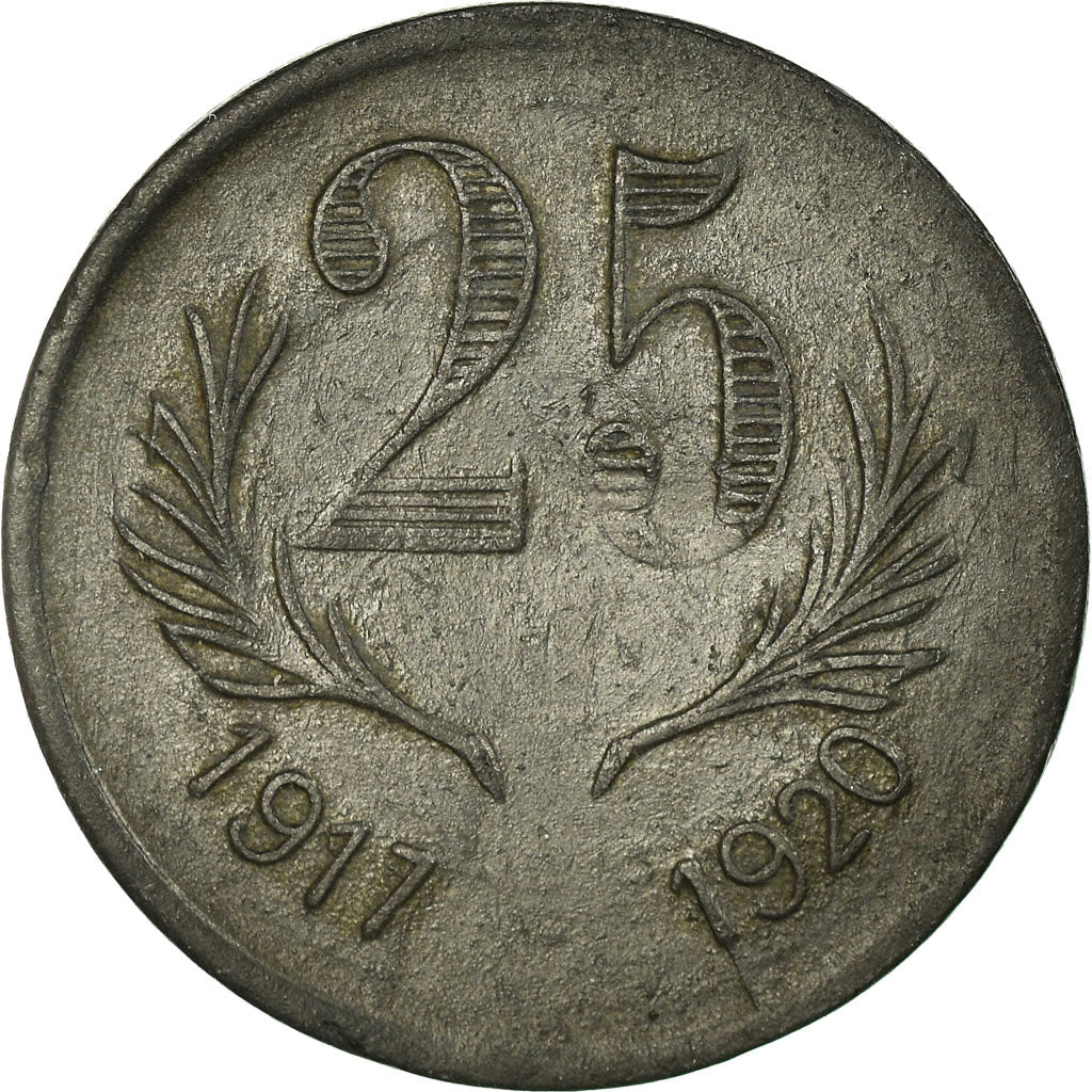 Münze, Frankreich, Chambres de Commerce de l'Hérault, 25 Centimes, 1917-1920