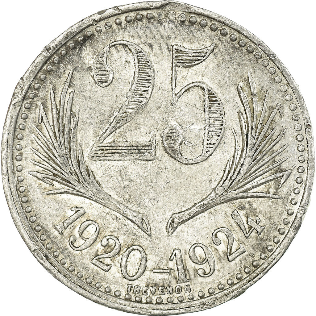 Coin, France, Chambres de Commerce de l'Hérault, 25 Centimes, 1920-1924