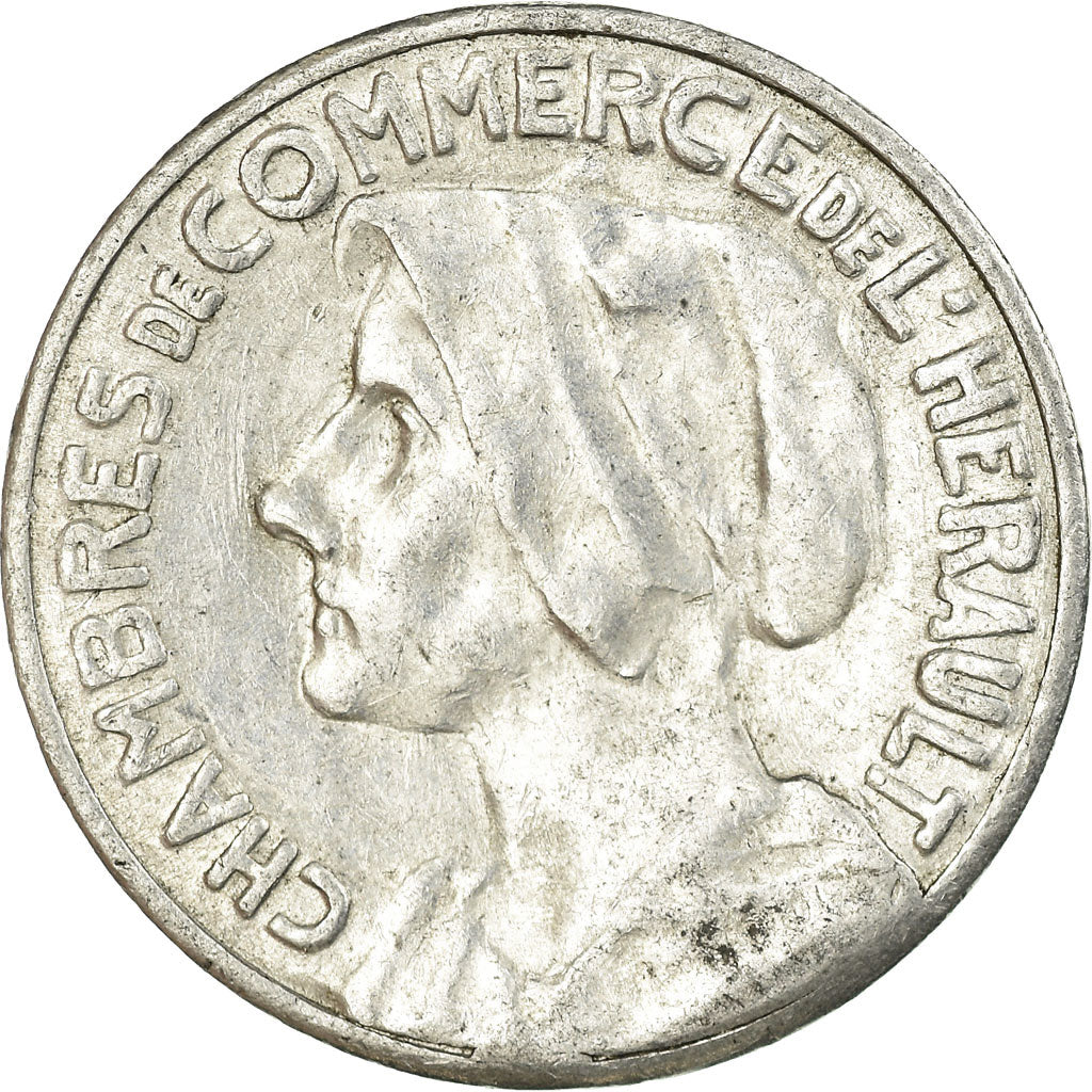 Coin, France, Chambres de Commerce de l'Hérault, 25 Centimes, 1920-1924