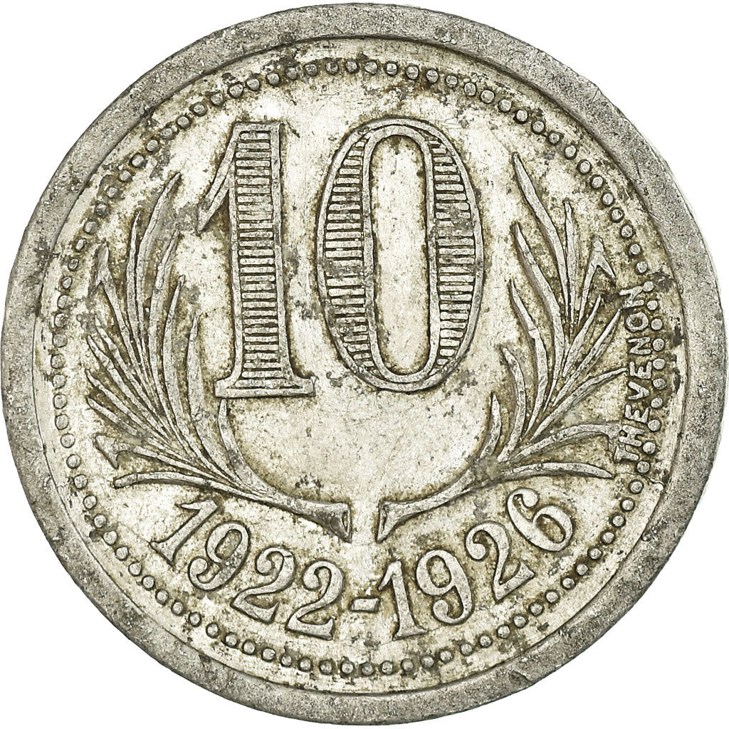 Coin, France, Chambres de Commerce de l'Hérault, 10 Centimes, 1922-1926