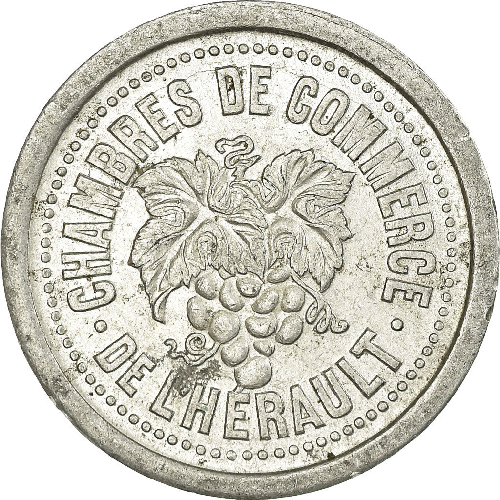 Coin, France, Chambres de Commerce de l'Hérault, 10 Centimes, 1921-1924