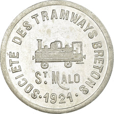 Münze, Frankreich, Société des Tramways Bretons, Saint-Malo, 10 Centimes